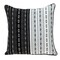 Nassau Collection 20" White and Black Geometric Patterned Throw Pillow